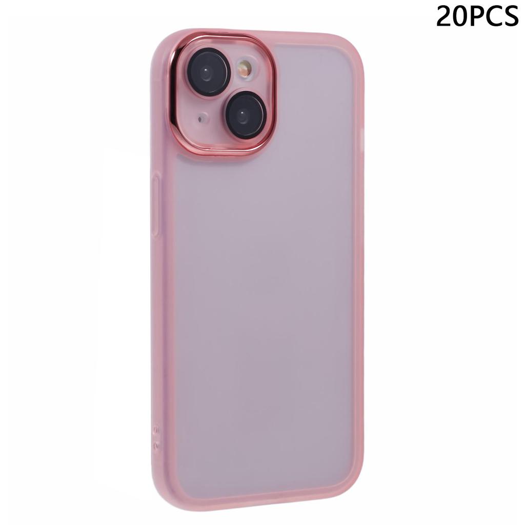 Bulk Purchasing 20Pcs For iPhone 15 Case Electroplated Camera Frame TPU Phone Cover Precise Cutouts