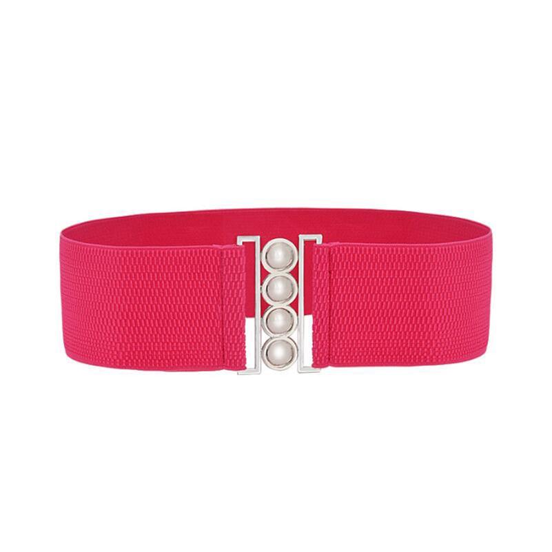 Женский винтажный эластичный эластичный ремень с широкой талией