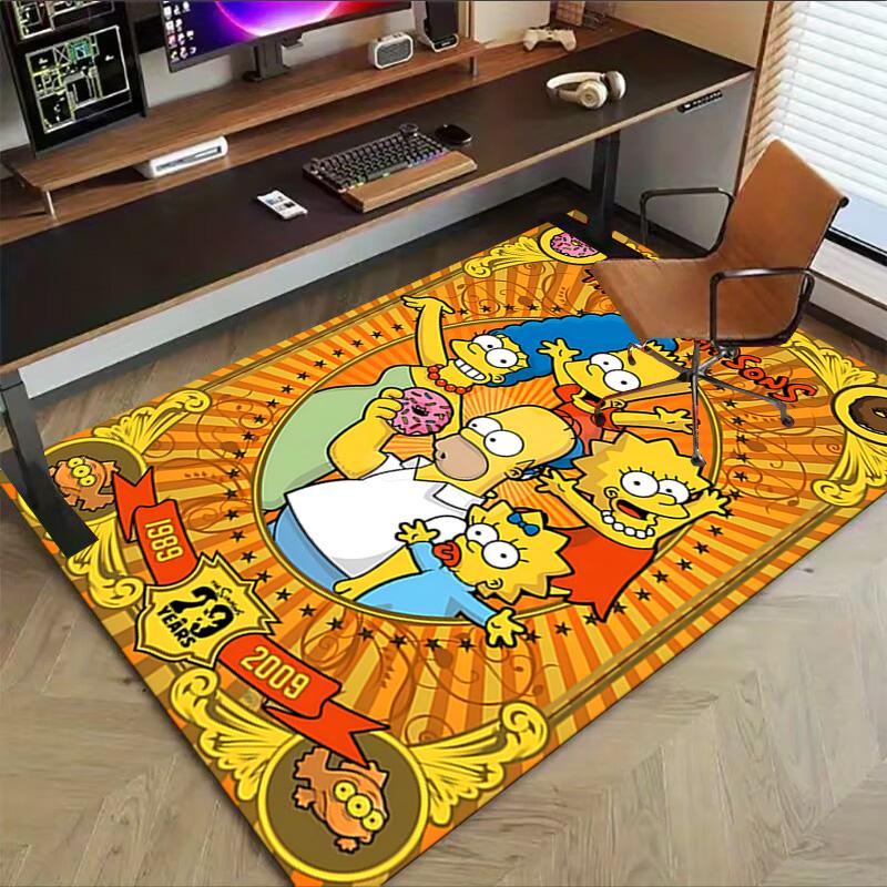 1pc Simpsons Family Adventure Carpet for Playroom Bedroom Living Room Sofa Home Decor,kids Game Area Rug Non-slip Floor Mat Y82661