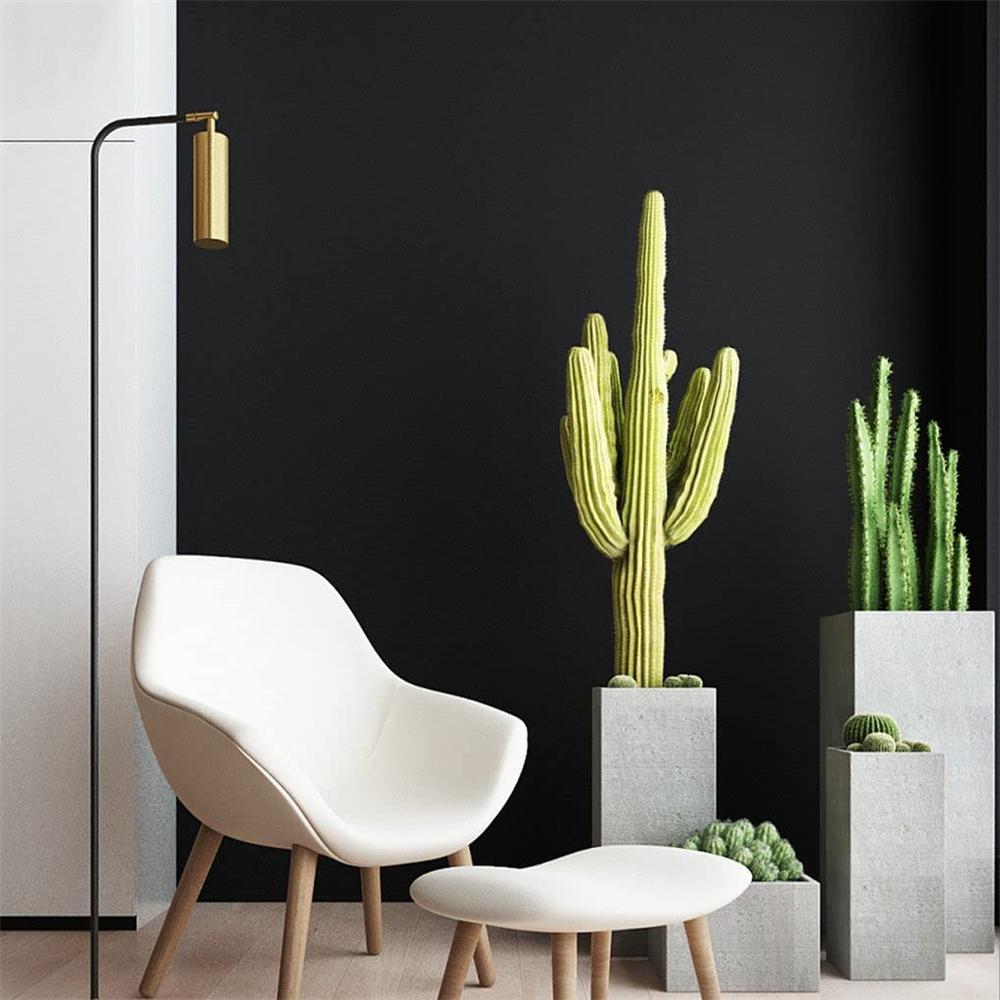 Ширина 80 см Матовая Черная Самоклеящаяся Виниловая Бумага для Обоев, Подкладка для Полок, Ящиков, Отклеивающаяся и Приклеивающаяся, Съемная Контактная Бумага для Стен и Столешниц