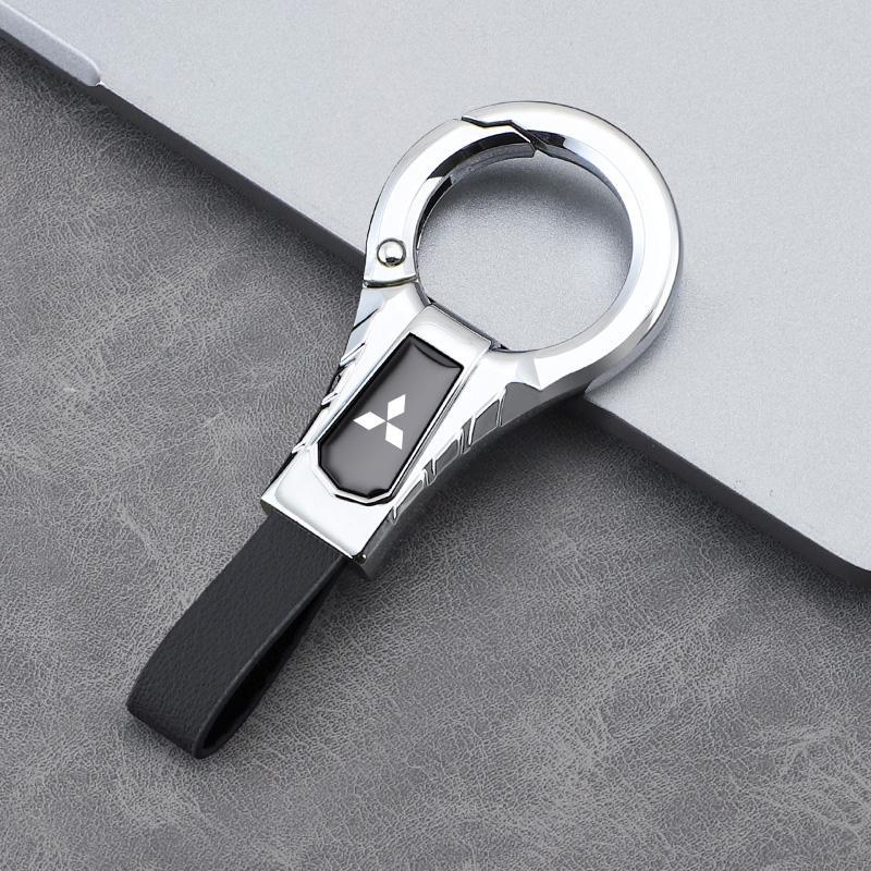 pdsh9 Car Keychains Zinc Alloy Key Pendant Accessories For Mitsubishi Lancer Ralliart ASX Mirage Pajero Xpander Attrage L200 Eclipse