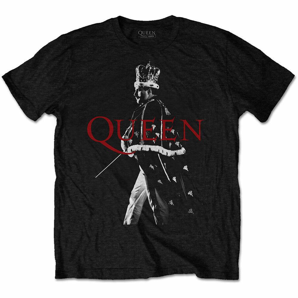Черная классическая футболка унисекс с рок-группой Queen Freddie Crown в богемном стиле