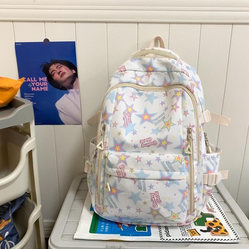 Школьный рюкзак для ученицы средней школы, рюкзак большой емкости с принтом