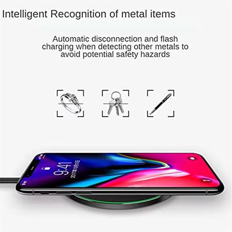 Быстрая беспроводная зарядная панель для iPhone 15 14 13 12 11 Pro Max Samsung Galaxy S24 S23 S22 S20 Xiaomi Беспроводная зарядная станция