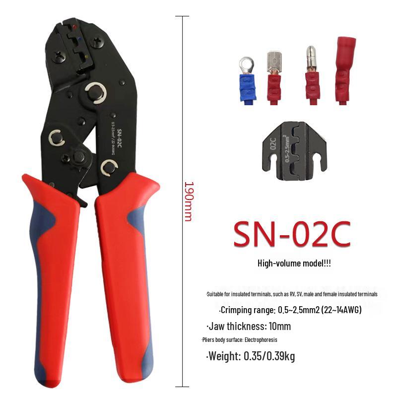 SN Multi-Function Ratchet Crimping Pliers for Spring and Bare Terminals