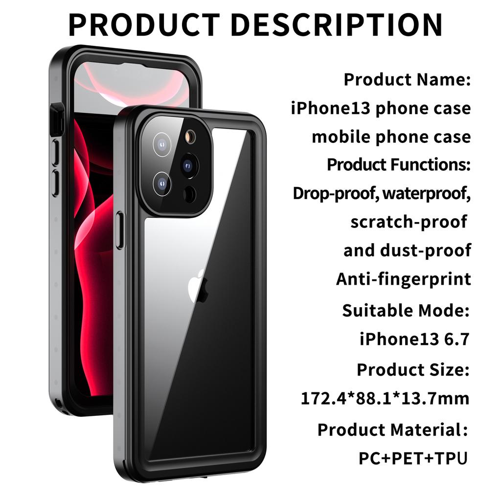 Профессиональный 10-метровый водонепроницаемый чехол для iPhone15 14 13 11 Pro Max 12 Mini Shock Drop Diving Cover для iPhone Xs Max XR