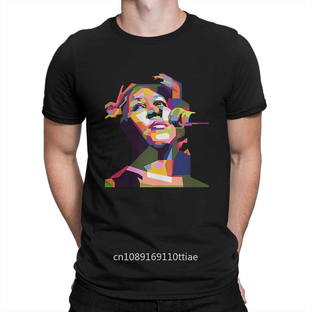 Music Fan Unique TShirt A-Aretha Franklin Singer Casual T Shirt Summer T-shirt For Men Women