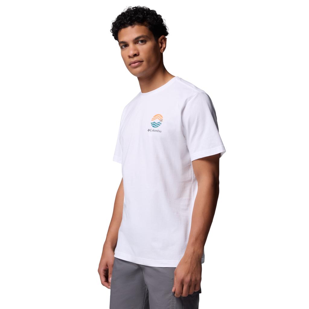 Columbia Kettle River Outdoor Tee, Mens White T-shirt