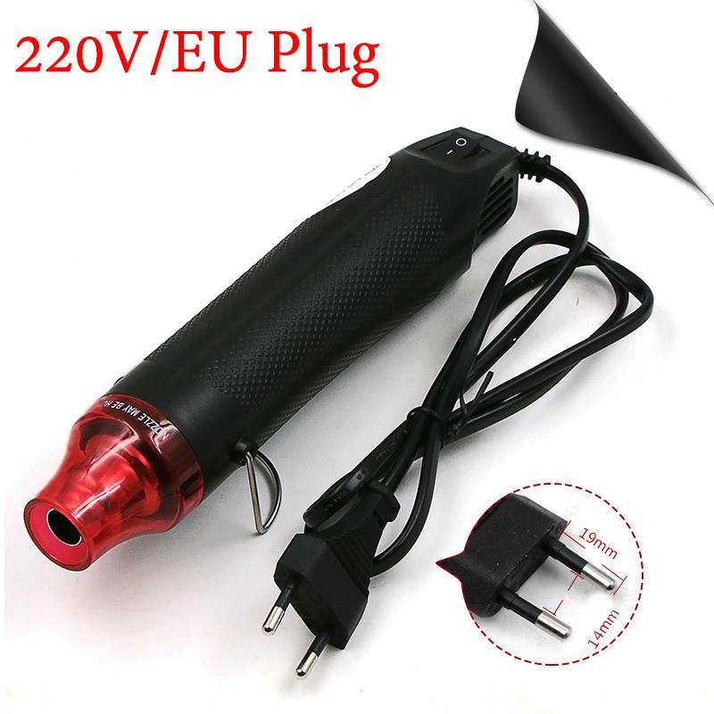300W Electrical Mini Heat Gun Handheld Hot Air Gun with 300PCS Heat Shrink Butt for DIY Craft Embossing Shrink Wrapping PVC