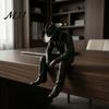 Настольный орнамент-декор в стиле западного ковбоя, 3D-печатная фигурка с подвешенными ногами, Крепящаяся на край, Новинка, Декор для приборной панели автомобиля, Матовый черный, Винтаж
