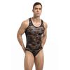 IPENNYE Tank Lace Rose Sexy Plus Comfortable Gift Men's Top, Print, See-Through Underwear, Sleepwear, Innerwear, Stretch, Breathable, Sizes, Vest,