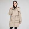 Mid-length Down Cotton Jacket Women's 2025 New Korean Version of Winter Fashion Hooded Warm Casual Loose Thickened Jacket