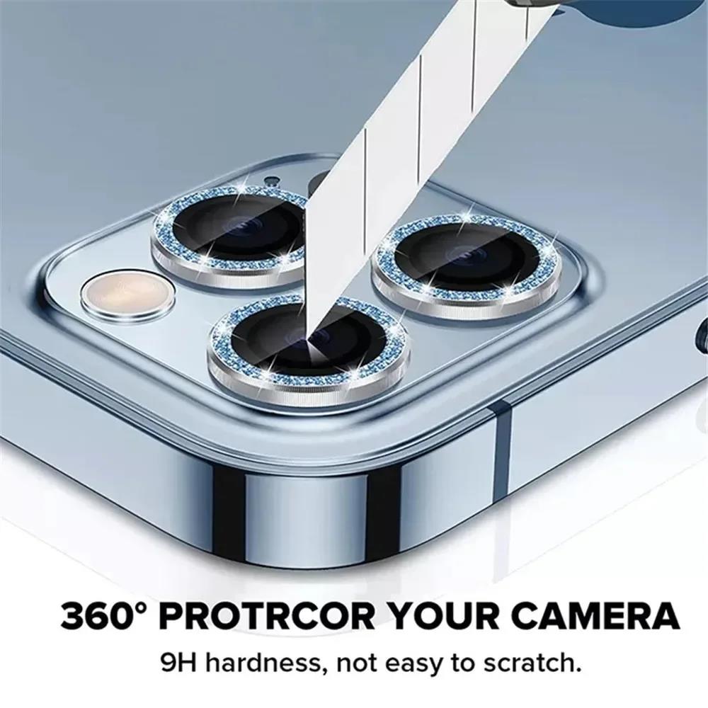 2-3 шт. Для iPhone 15 Pro Max Защитные кольца для камеры Для iPhone 13 12 Mini 11 14 Pro Max Стеклянная пленка-чехол для объектива Для iPhone 15 Plus 4