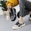 2025 Новые кроссовки для папы Женские летне-осенние повседневные туфли Женские ноги кажутся маленькими Кожаная поверхность Легкие беговые С толстой подошвой Спортивные туфли