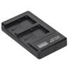 Plastic Battery Charger with LCD Display Camera Battery Double Charging for NP‑FV100