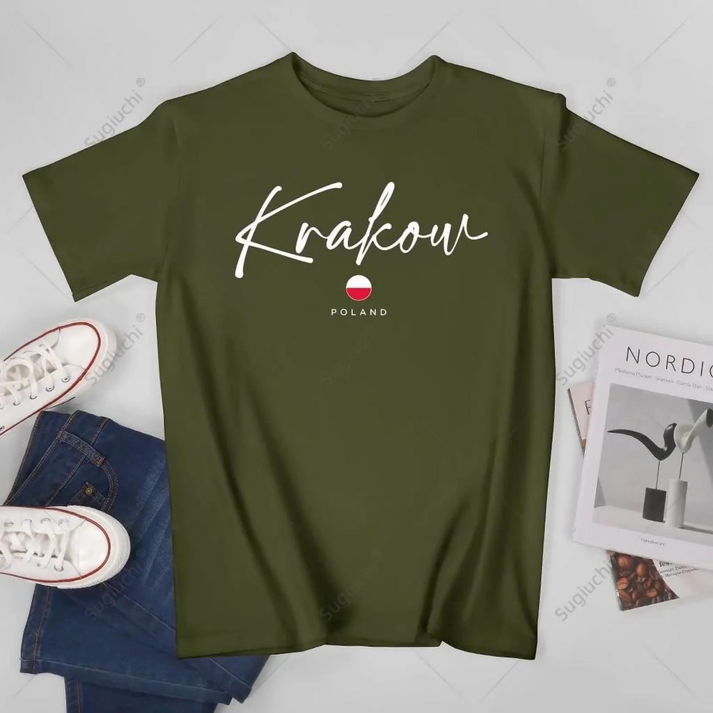 Unisex Unisex Krakow Poland Polska Flag Tshirt Tees T Shirts WoUnisex Boys 100 Cotton TShirt