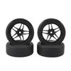 4pcs RC Tires Wheels Rims Sets 12mm Hex Wheels Rims Rubber Tires Width 26mm for 110 RC Racing Car