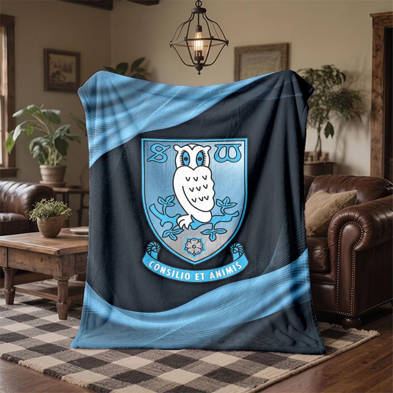 Флисовое одеяло в тематике Sheffield Wednesday Уютное мягкое плюшевое одеяло для спальни, дивана, путешествий