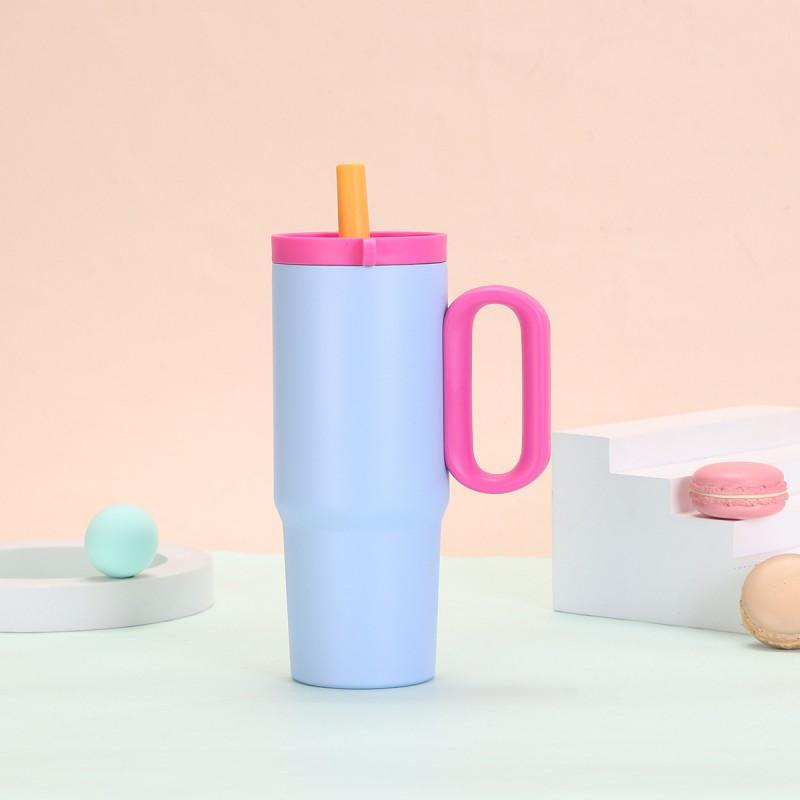 750ml Stainless Steel Insulated Tumbler With Handle Straw Tea Infuser Outdoor Travel Office Use