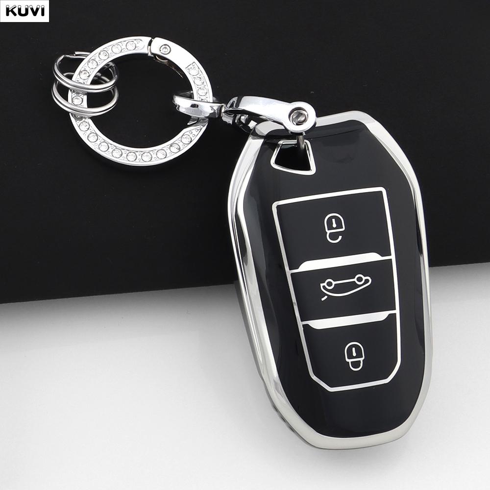 Для Peugeot 2008 3008 4008 5008 308 408 508 Citroen C1 C2 C4 C6 C3-XR Picasso Grand DS3 DS5 Чехол TPU для умного ключа автомобиля