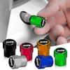 4pc Car Wheel Tire Valve Caps Tyre Stem Covers Airdust Waterproof for JK Grand Cherokee Wrangler Gladiator Compass Renegade