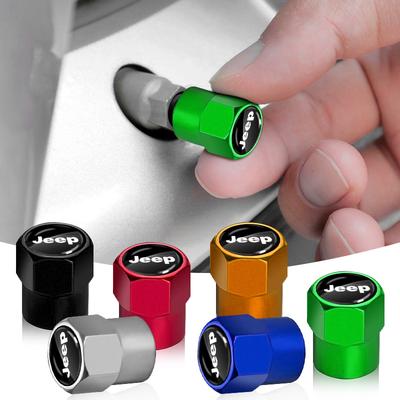 4 шт. Колпачки клапанов колес автомобиля, пыле- и водонепроницаемые, для JK Grand Cherokee Wrangler Gladiator Compass Renegade