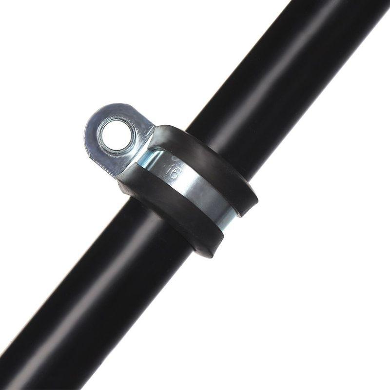 10Pcs Durable Useful Metal Hardware Cable Fasteners Rubber Lined P Clips Wiring Hose Clamp Pipe Mounting Fix