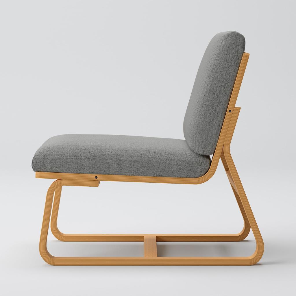 Чехол на кресло-диван MUJI, который можно использовать в гостиной или столовой, хлопчатобумажный холст, цвет серый меланж KB4QIA2A