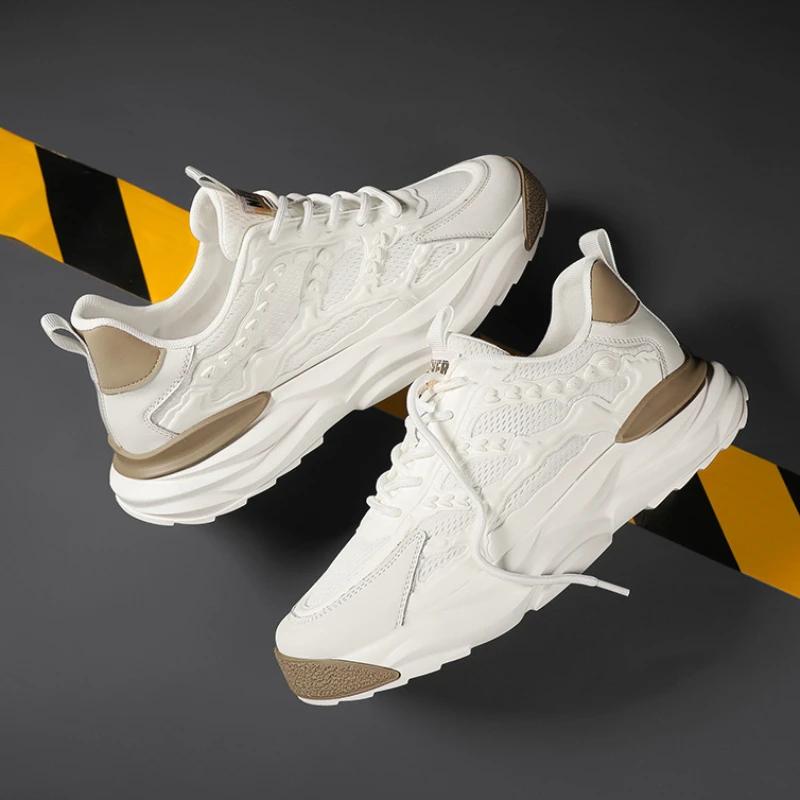 Designer Men's Sneakers  Casual Sneakers for Men Trendy Breathable Running Shoes Increased Non-slip Male Tenis Shoes Tenis Mascu