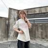 Guochao Brand Xiaoxiangfeng Patch Embroidered Short-sleeved T-shirt Women's Summer Loose Design Pure Cotton American Retro Top
