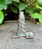 999 Silver Handmade Dry Kajal Box, Surma Kumkum Sindoor Container, Sindur dani dibbi, Elongated Enamelled, 6 cm length, Temple Pooja