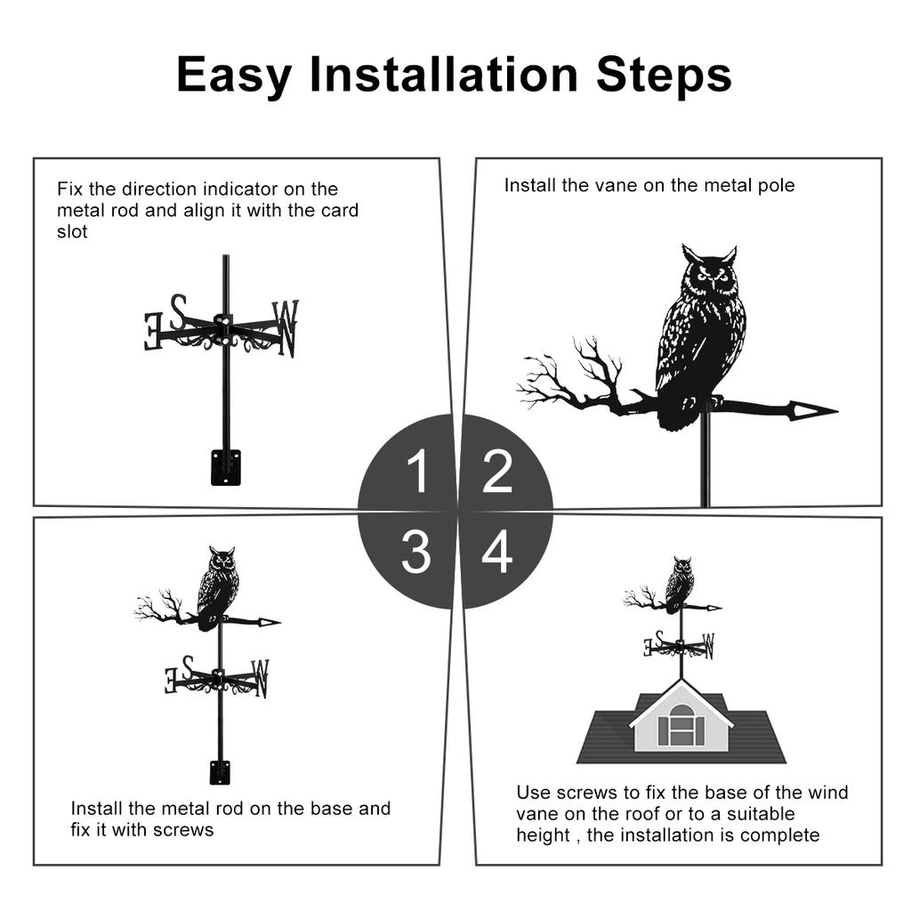 Креативный флюгер для украшения улицы Украшение крыши Флюгер для крыши Садовое украшение Устойчивый к погодным условиям металл