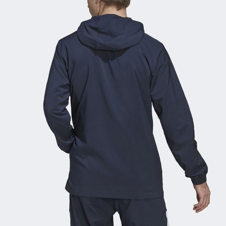 Adidas Монохромная повседневная футбольная куртка Бавария Мюнхен, мужская верхняя одежда, синяя HB6000