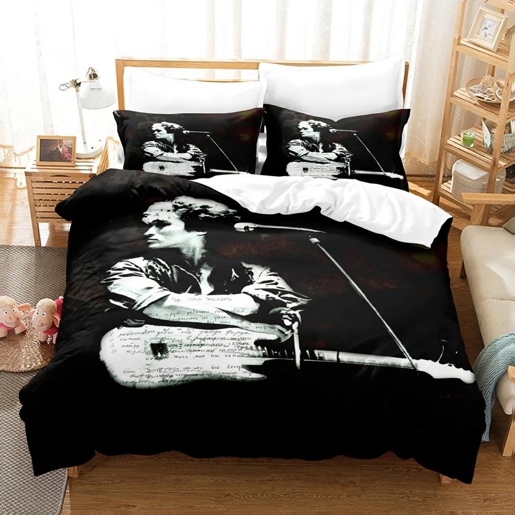 Singer V-Viktor Tsoi Rock  Bedding Sets Rock Star Bed Supplies Set Duvet Cover Comforter Set Bedding Set Luxury Birthday Gift