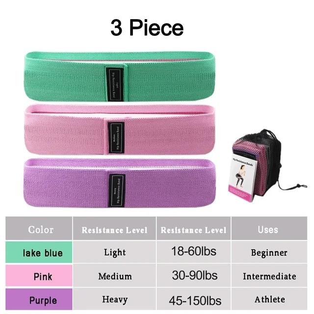 1/2/3PCS Elastic Bands Fitness Resistance Bands Yoga Pilates Hip Circle Expander Bands Gym Training Home Workout Equipm Practical Use