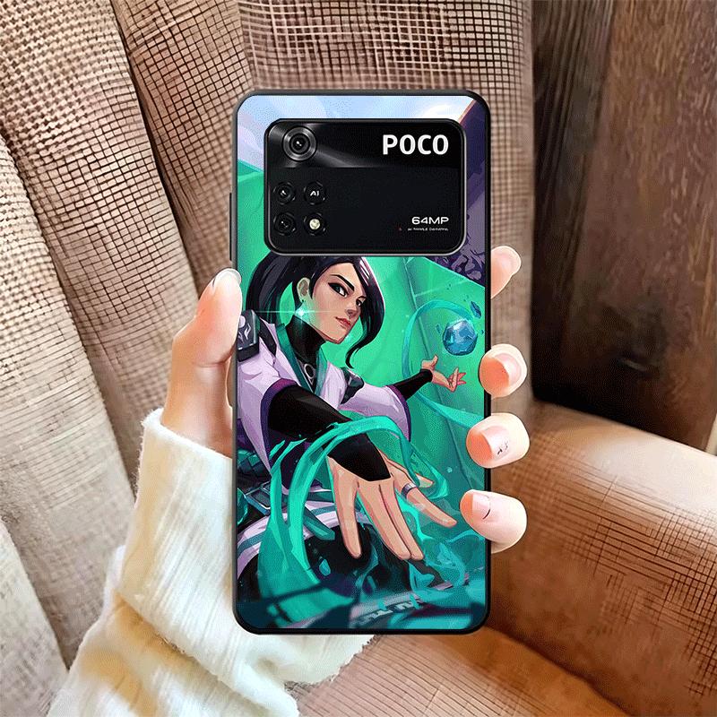Мягкий чехол для телефона V-Valorant Sage для Xiaomi Poco X5 X6 X7 X8 Pro Max X3 F7 F8 Ultra M8 M7 M6 M5 Redmi 15 15C 14C 13C 12C X4 F6