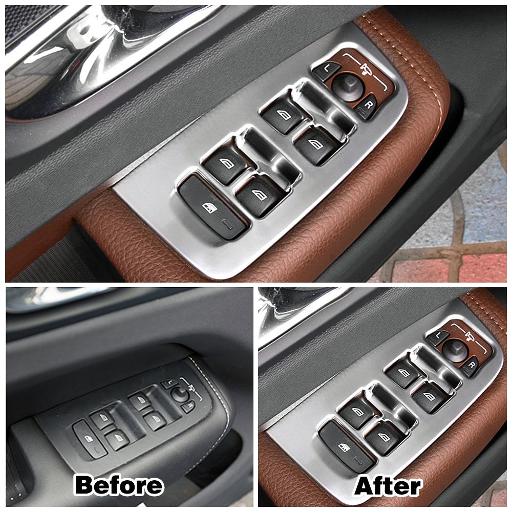 Для Volvo XC60 2018-2024 карбоновый цвет двери подлокотник стеклоподъемник переключатель кнопка панель крышка отделка ABS наклейка для салона автомобиля