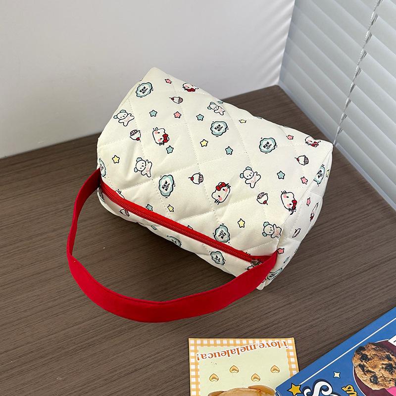 Портативная косметичка, органайзер для косметики с ручкой, милая сумочка, модная косметичка, дорожная сумка для хранения макияжа, на молнии