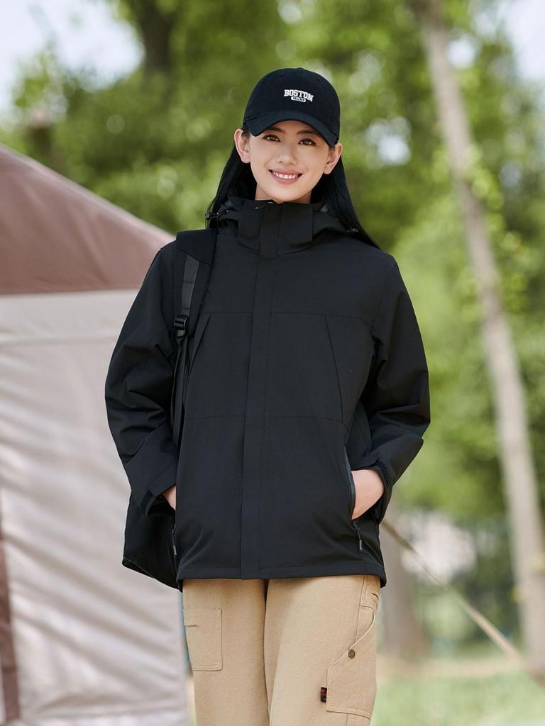 Unisex Windproof & Waterproof Outdoor Sports Jacket with Logo Print