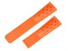 King Watch Band Compatible with Tag Heuer Rubber Belt for Carrera Monaco D Buckle External Product Perforated Orange [Import Original] 22/18mm