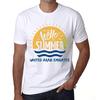 Мужская винтажная футболка Футболка с рисунком Time to Say Hello to Summer in United Arab Emirates White