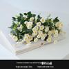 Белый декор из искусственных шелковых цветов (3 пучка)