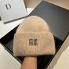 [Rabbit Fur] Min Thickened And Enlarged Double-Folded Edge Small Knitted Hat Winter Warm Plush Hat