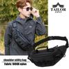 TAILOR JAPAN Shoulder Body Sling 1000D Nylon Men's Bag, Bag, One-Shoulder Bag, Waterproof, Sports, Multi-Function Pouch, (Black)
