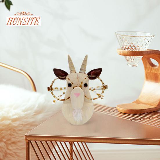 Деревянный держатель для очков ручной работы, подставка для очков с изображением животных