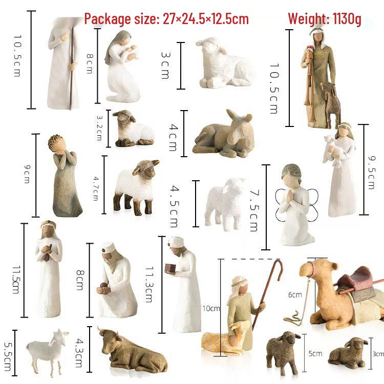 Настольное полимерное украшение «Рождественский вертеп»