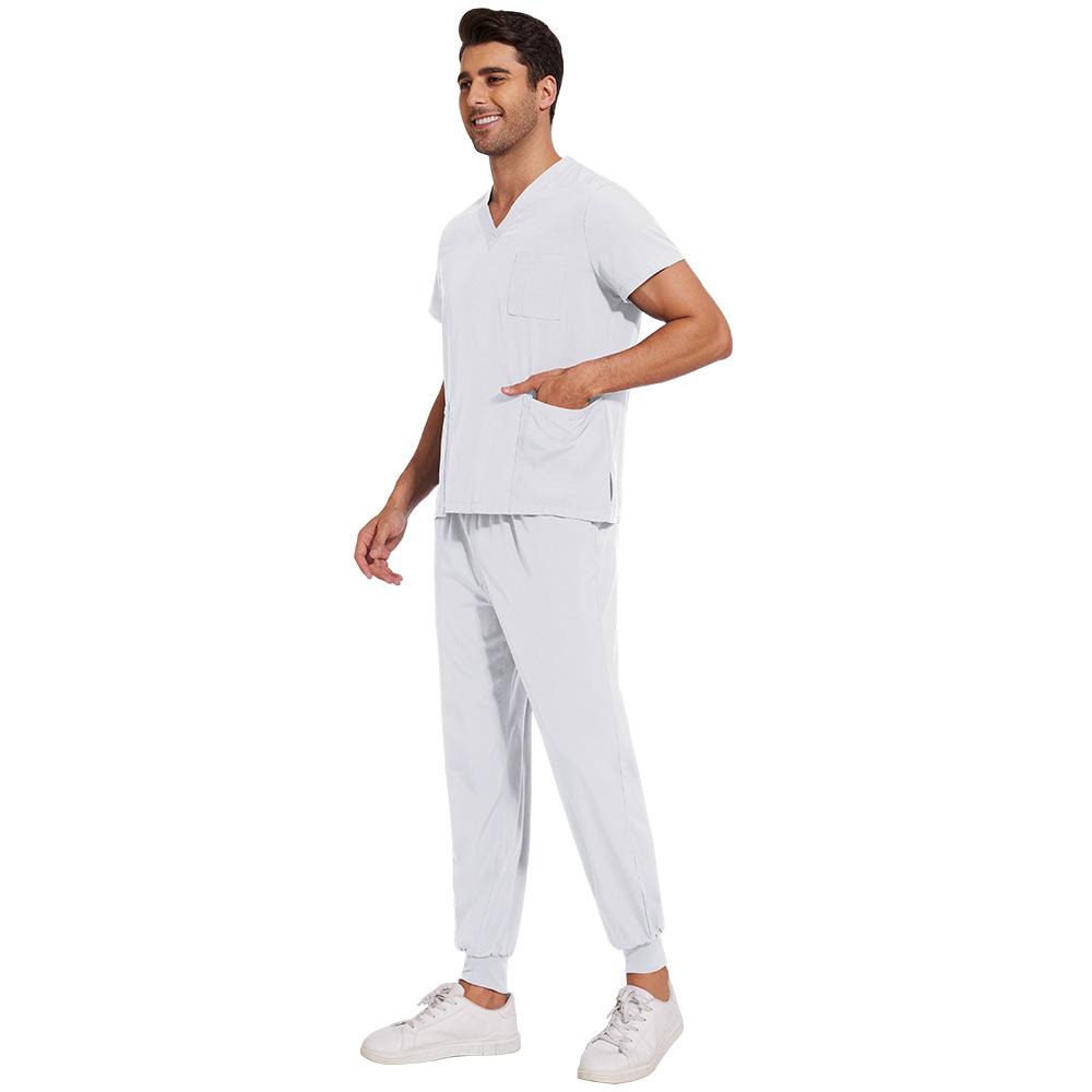 Men Beauty Salon Operating Room Doctor's Work Uniform Surgical Gown Quick-drying Comfortable Elastic Hand-washing Suit