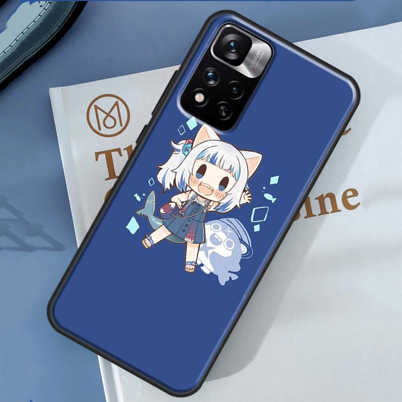 Gawr Gura Hololive Anime Case For Xiaomi Redmi Note 14 13 11 9 10 12 Pro 9S 10S 11S 12S Redmi 10C 12C 13C 14C Cover