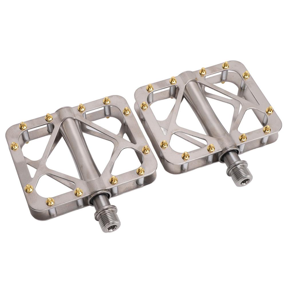 2pcs Bicycle Pedal Titanium Alloy Anti Slip with DU Sealed Bearings Bike Pedal for Replacement