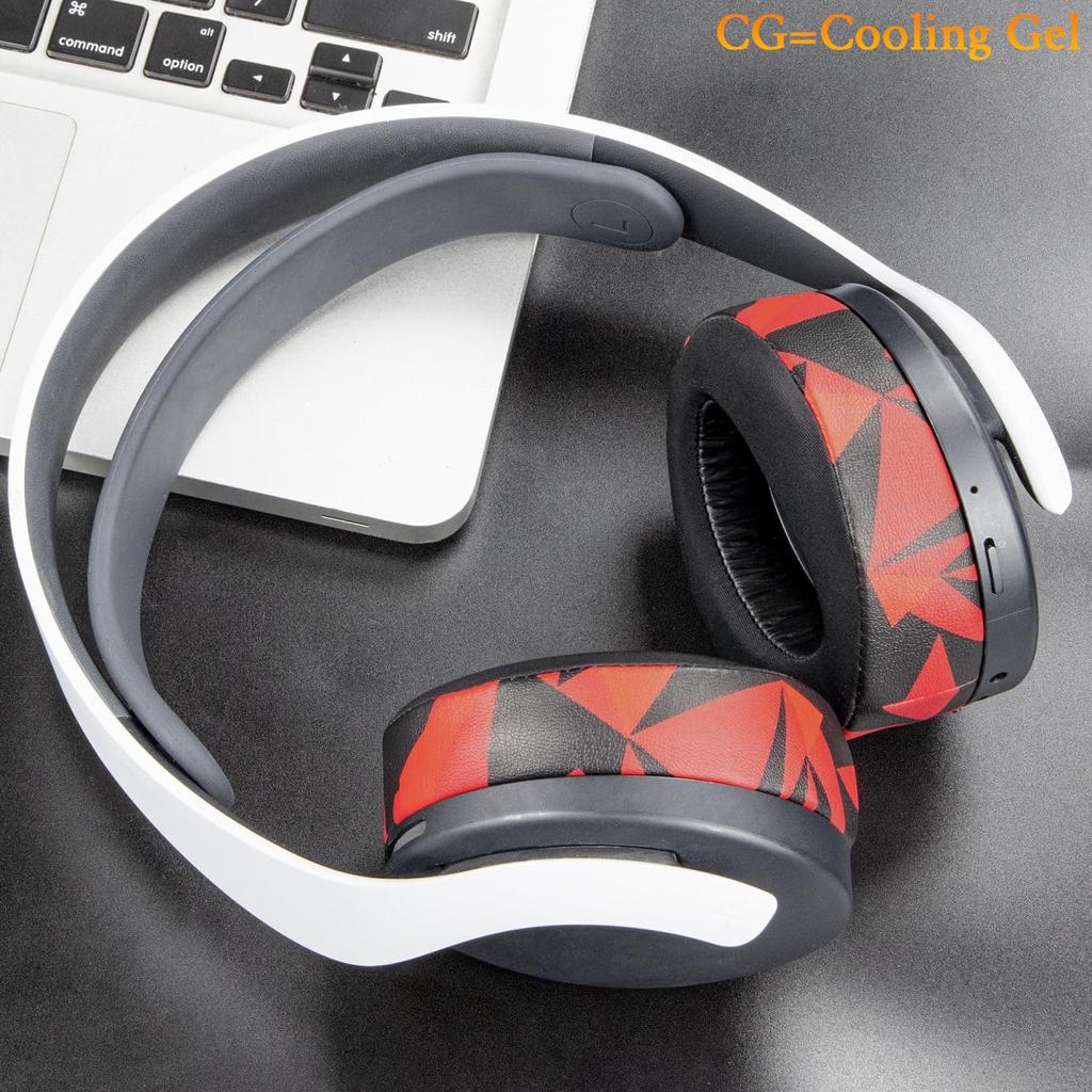 SOULWIT Cooling Gel Pads Ear Pads Ear Cushions for Sony PULSE 3D PlayStation 5 PS5 Wireless Headset Replacement Pads Cooling Ear Pads High Density